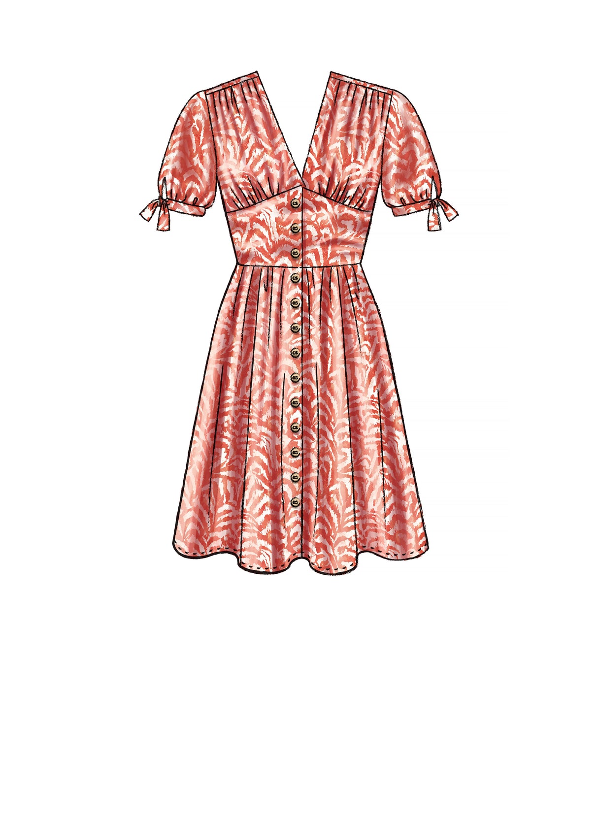 Patron McCall's n°7974 - Robe boutonnée avec variations de manches