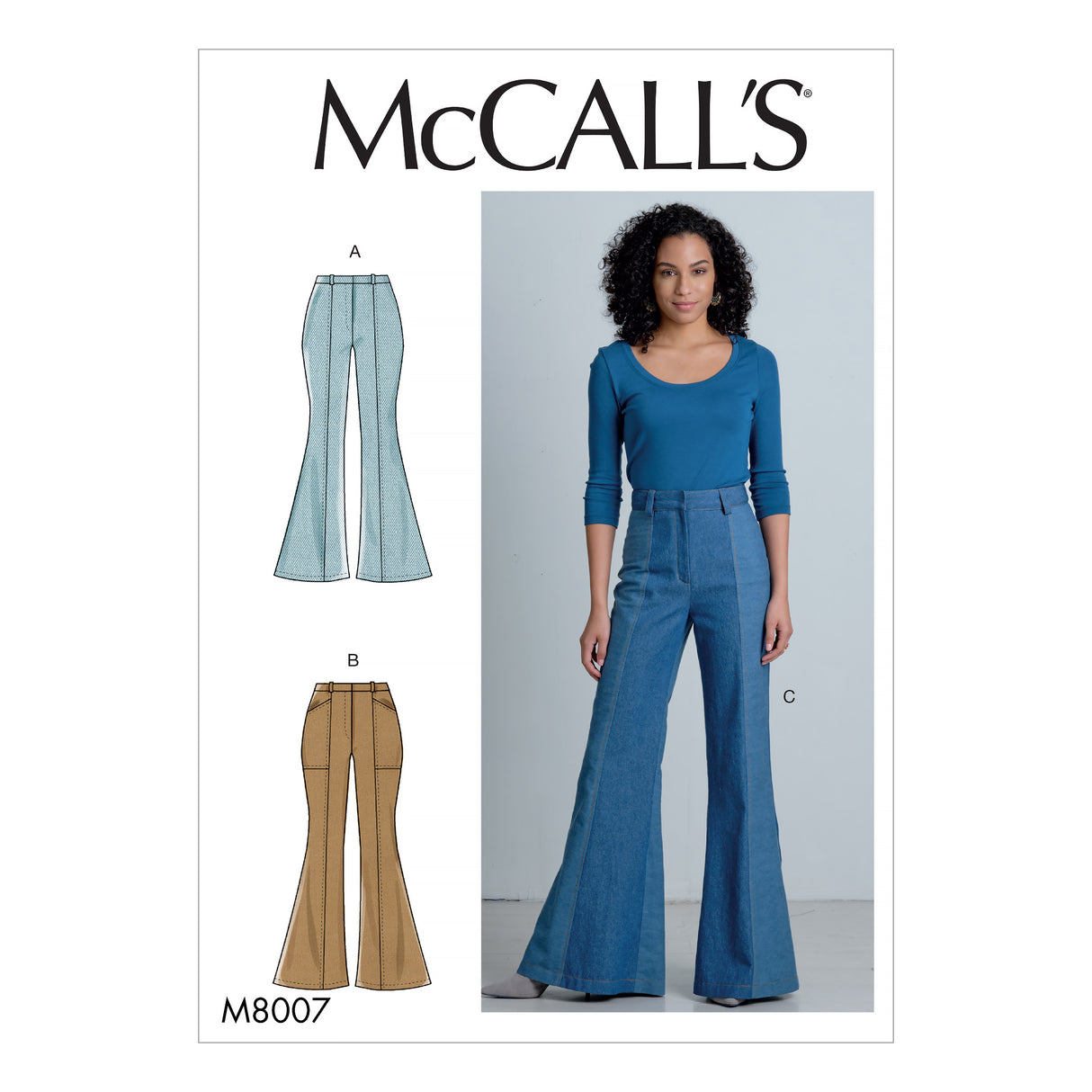Patron McCall's n°8007 - Pantalon évasé avec variations de style