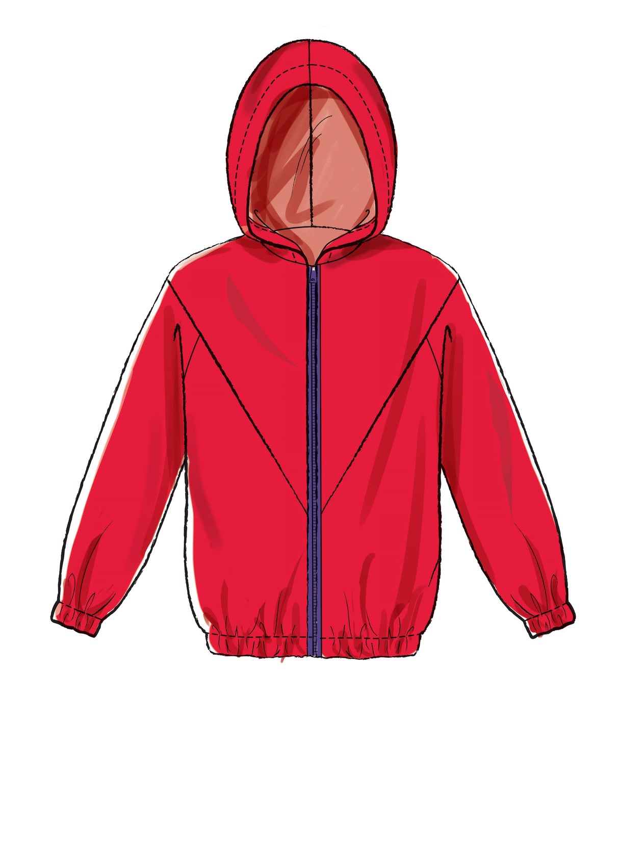 Patron McCall's n°8019 - Veste zippée avec empiècements