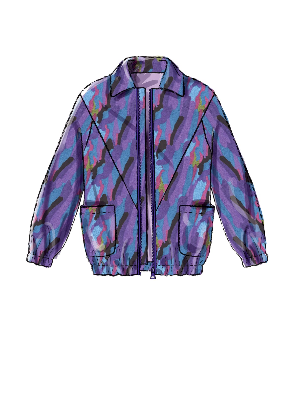 Patron McCall's n°8019 - Veste zippée avec empiècements