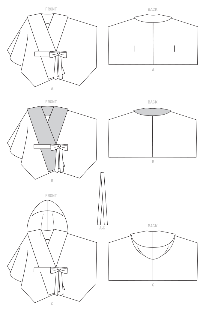 Patron McCall's n°8029 - Cape élégante avec ceinture