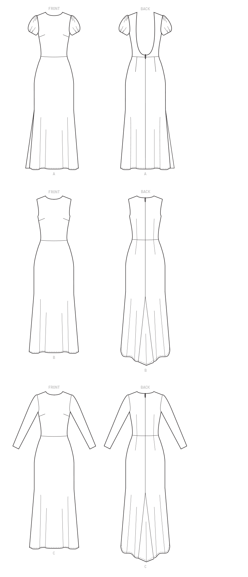 Patron McCall's n°8038 - Robe de soirée élégante
