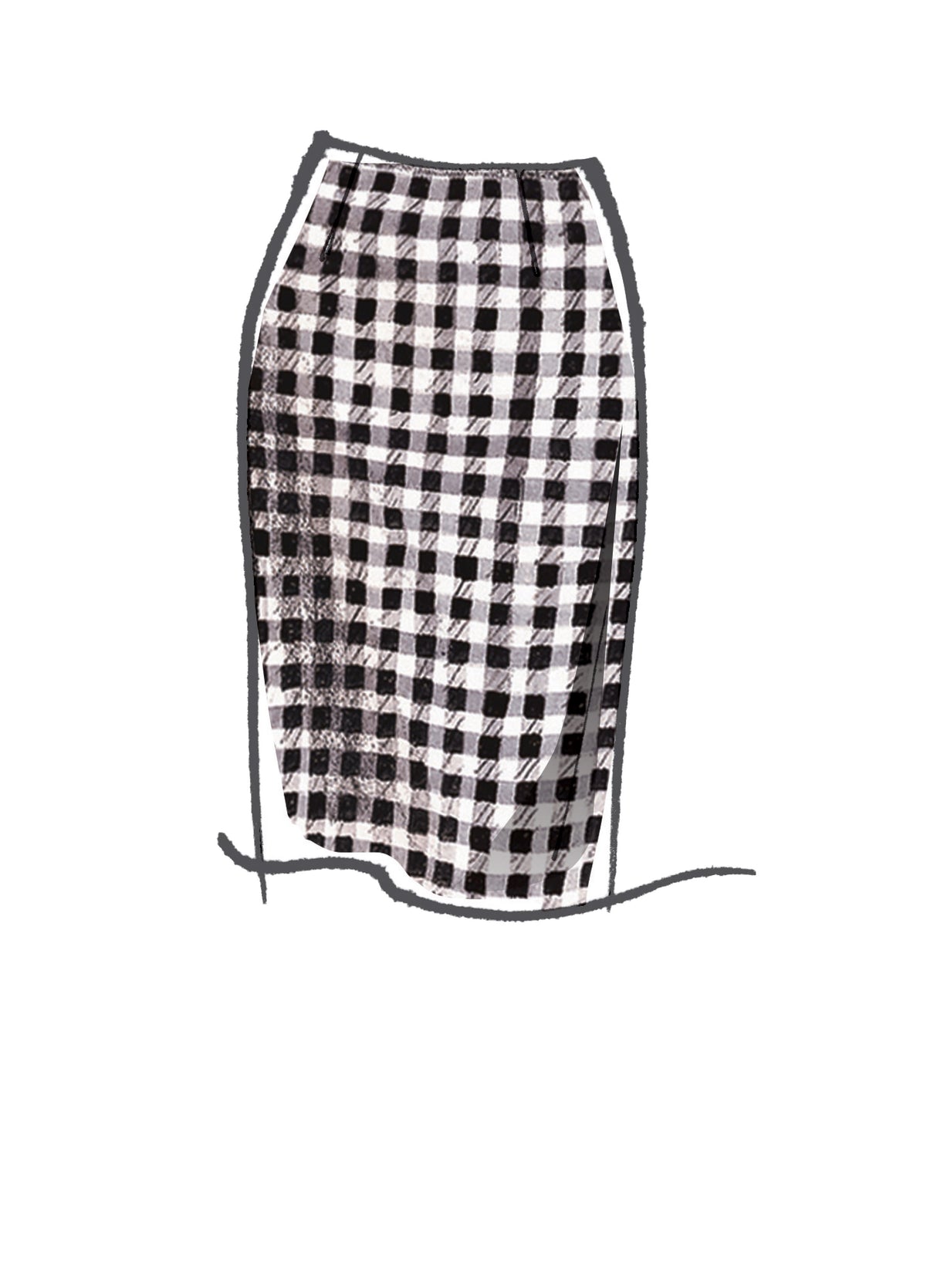 Patron McCall's n°8051 - Jupe crayon en cinq longueurs