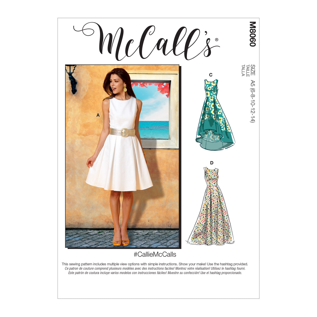 Patron McCall's n°8060 - Robe à jupe plissée