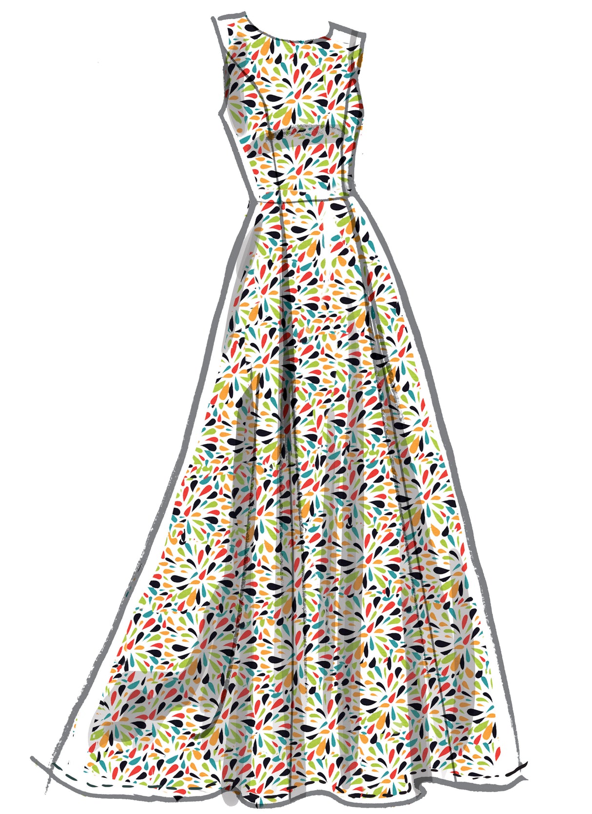 Patron McCall's n°8060 - Robe à jupe plissée