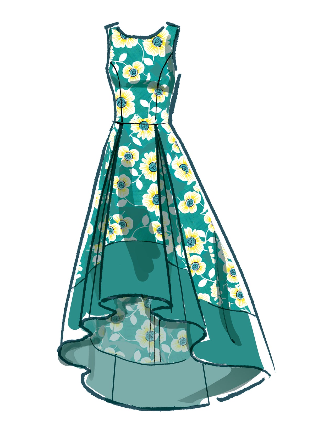 Patron McCall's n°8060 - Robe à jupe plissée