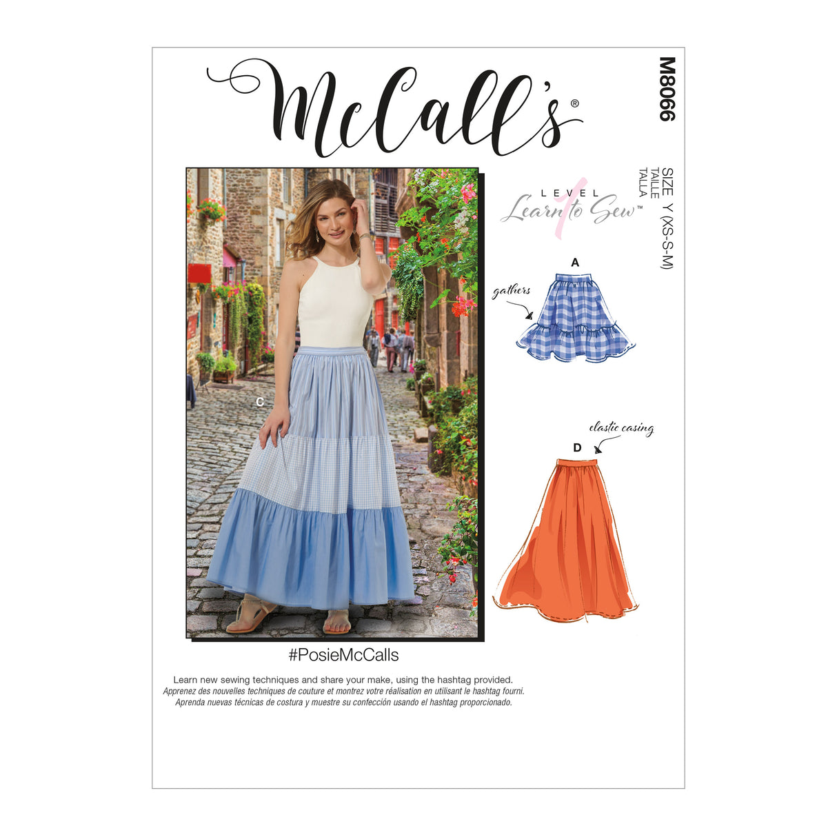 Patron McCall's n°8066 - Jupes froncées à enfiler