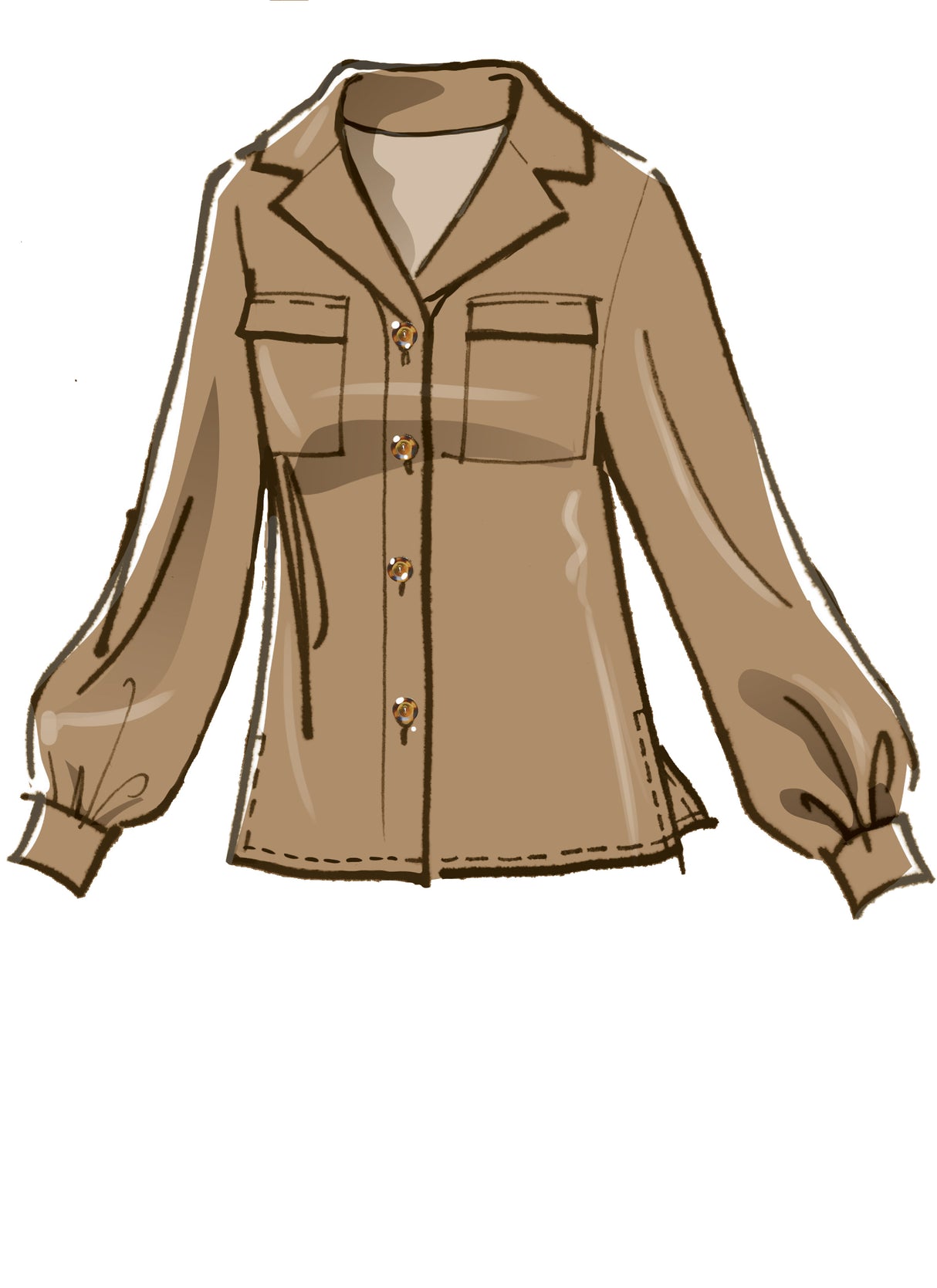 Patron McCall's n°8067 - Chemisier boutonné pour femme