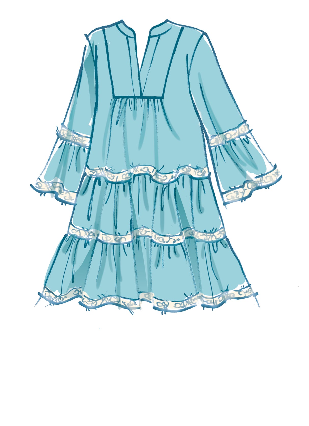 Patron McCall's n°8090 - Robe à volants pour femme