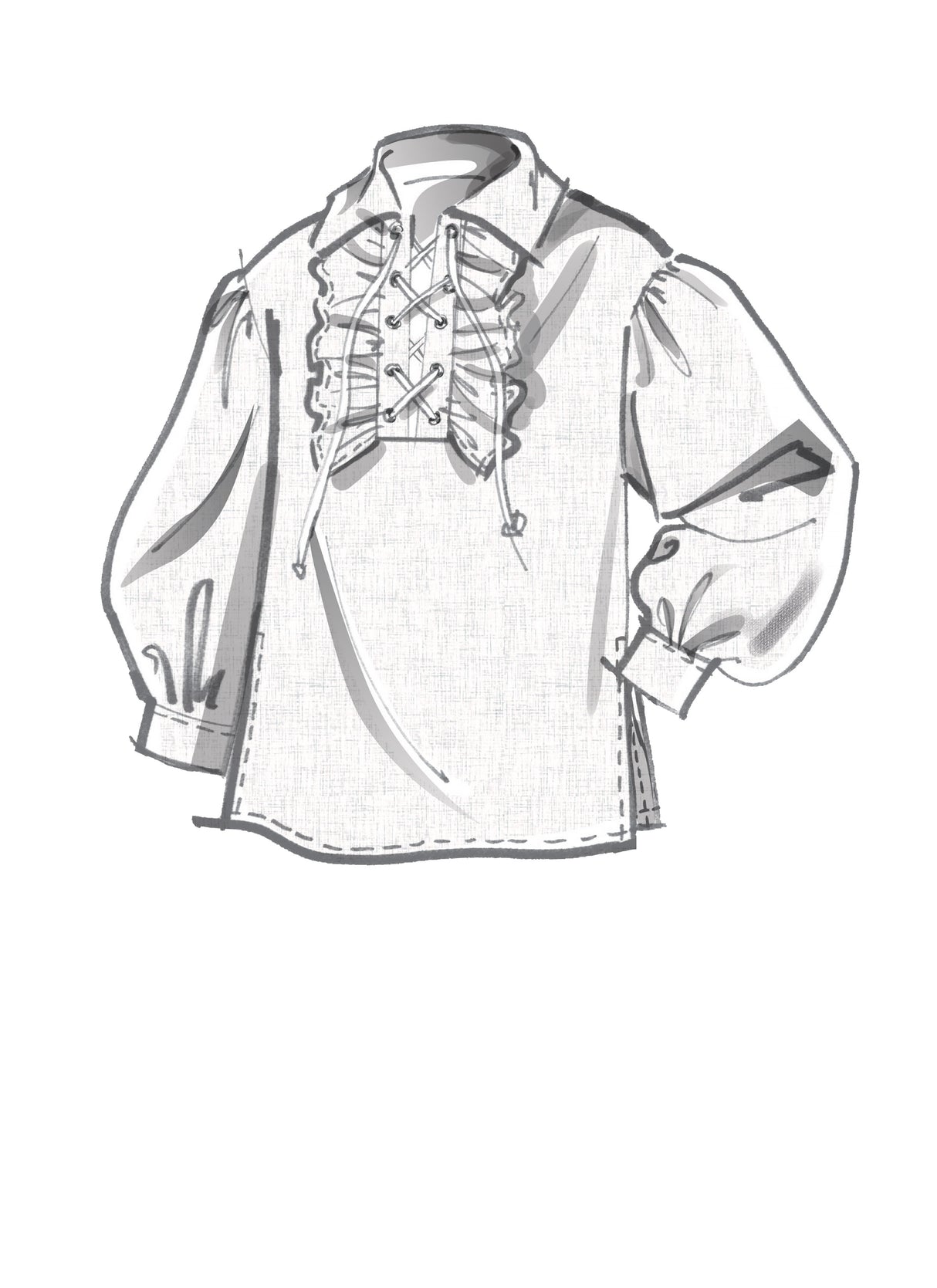 Patron McCall's n°8131 - Chemise unisexe historique