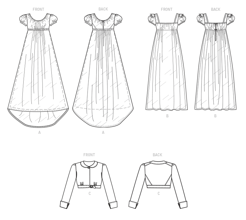 Patron McCall's n°8132 - Robe Régence avec veste Spencer