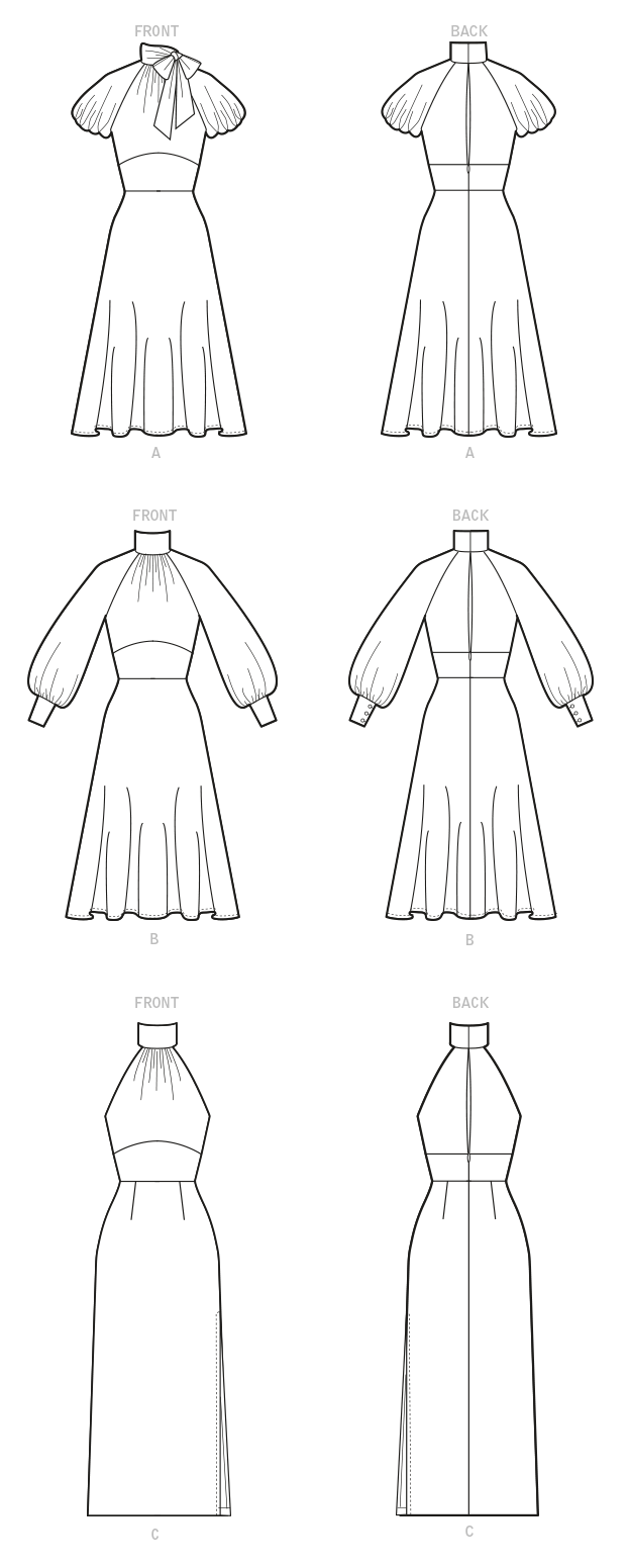 Patron McCall's n°8141 - Robe à col montant