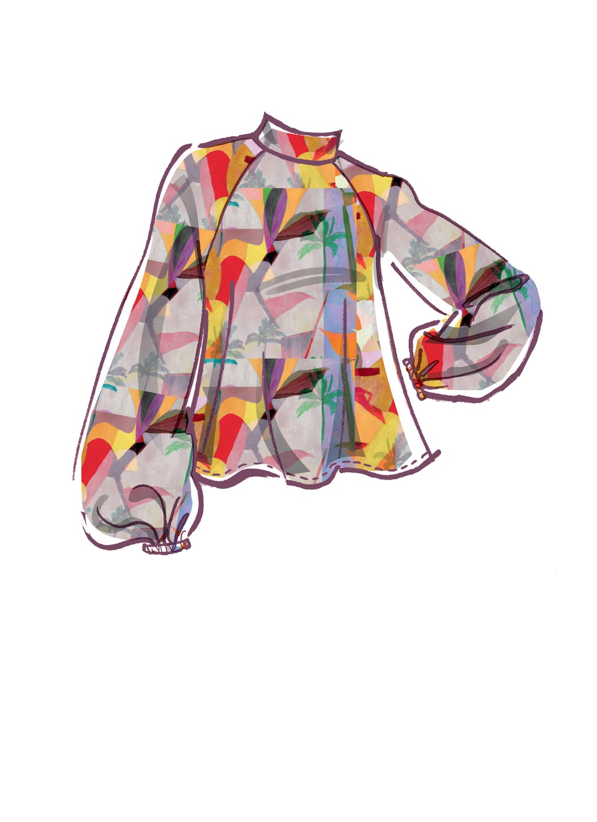 Patron McCall's n°8147 - Haut à manches raglan et variations d'encolure