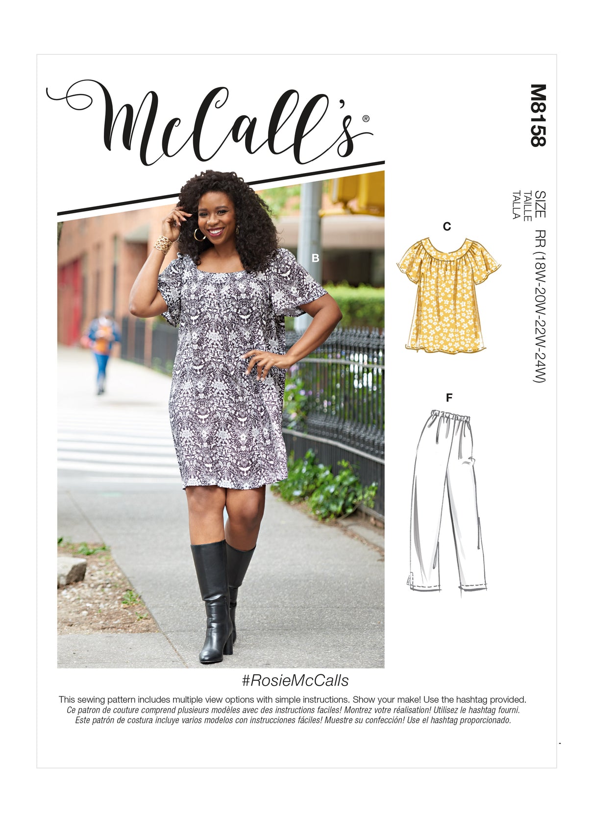 Patron McCall's n°8158 - Hauts, robes, shorts et pantalons capri