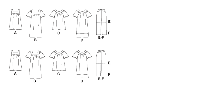 Patron McCall's n°8158 - Hauts, robes, shorts et pantalons capri