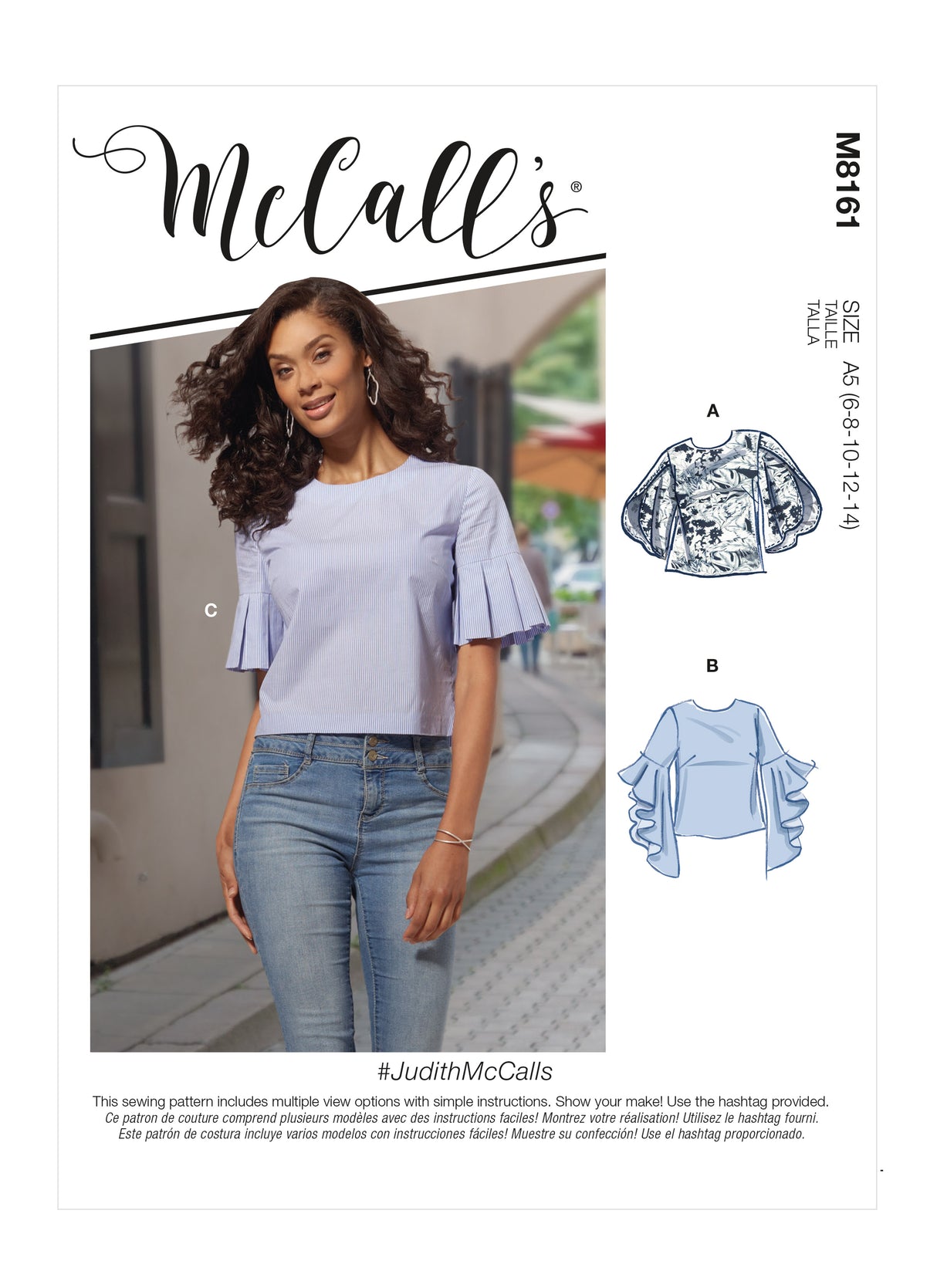 Patron McCall's n°8161 - Haut semi-ajusté avec variations de manches