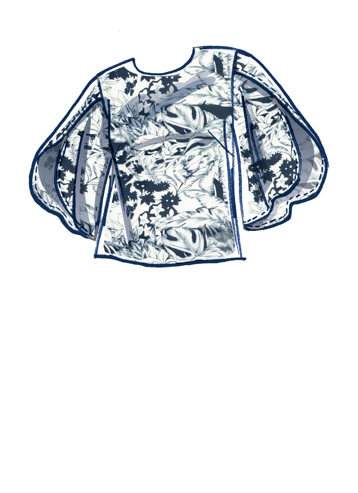Patron McCall's n°8161 - Haut semi-ajusté avec variations de manches