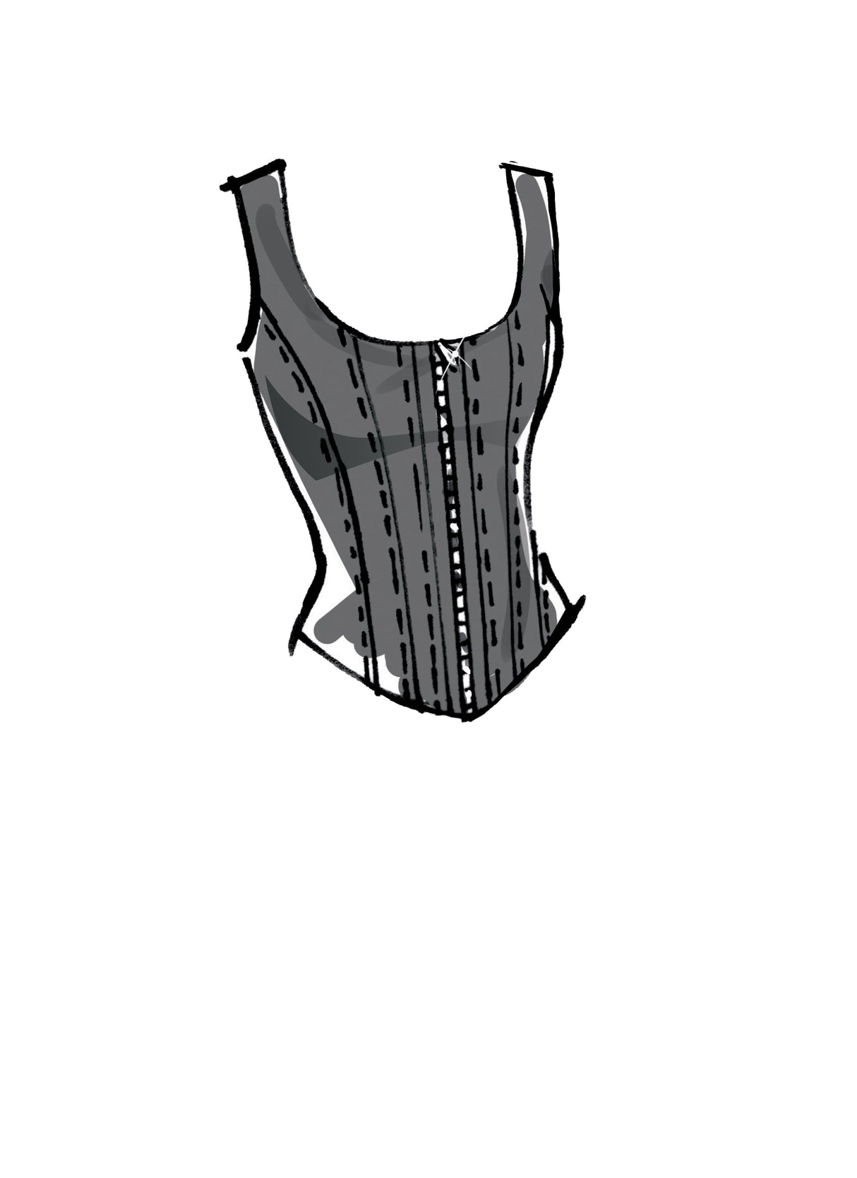 Patron McCall's n°8182 - Haut corset avec variations