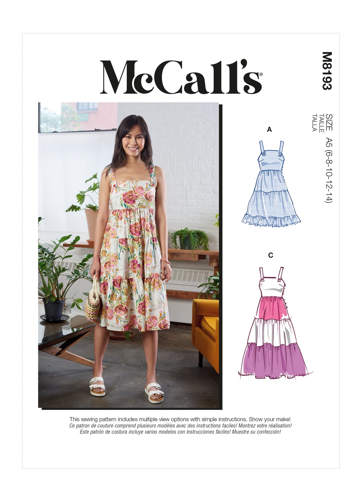 Patron McCall's n°8193 - Robe tablier à volants
