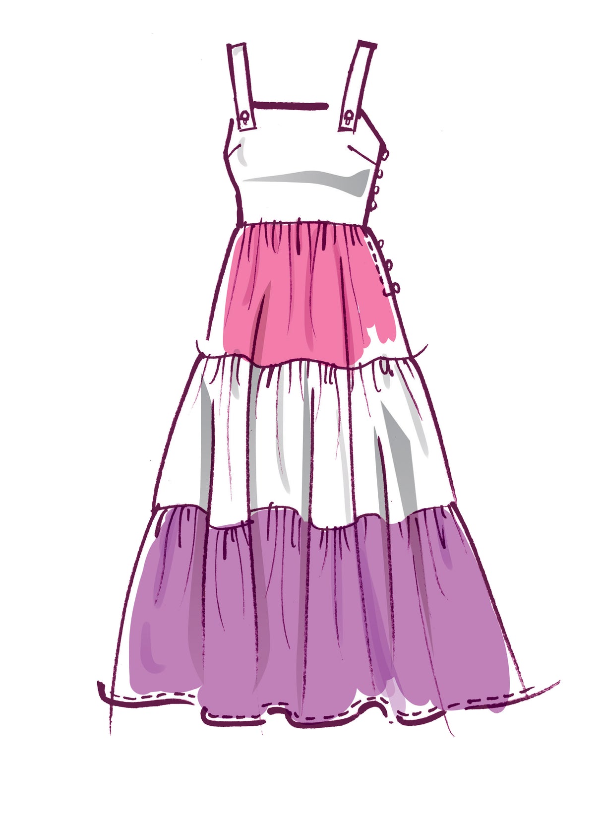 Patron McCall's n°8193 - Robe tablier à volants
