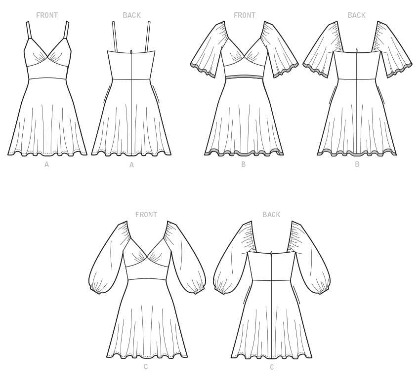 Patron McCall's n°8195 - Robe évasée avec décolleté en cœur