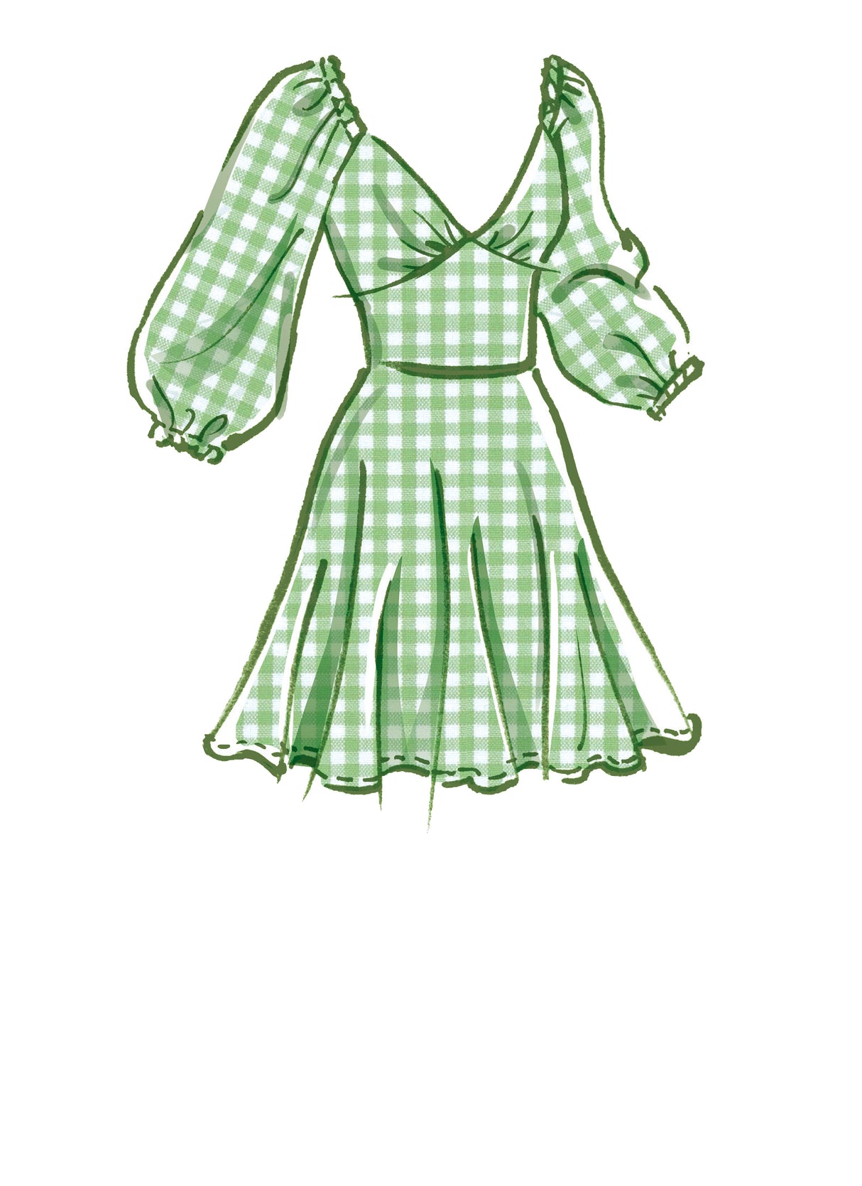 Patron McCall's n°8195 - Robe évasée avec décolleté en cœur