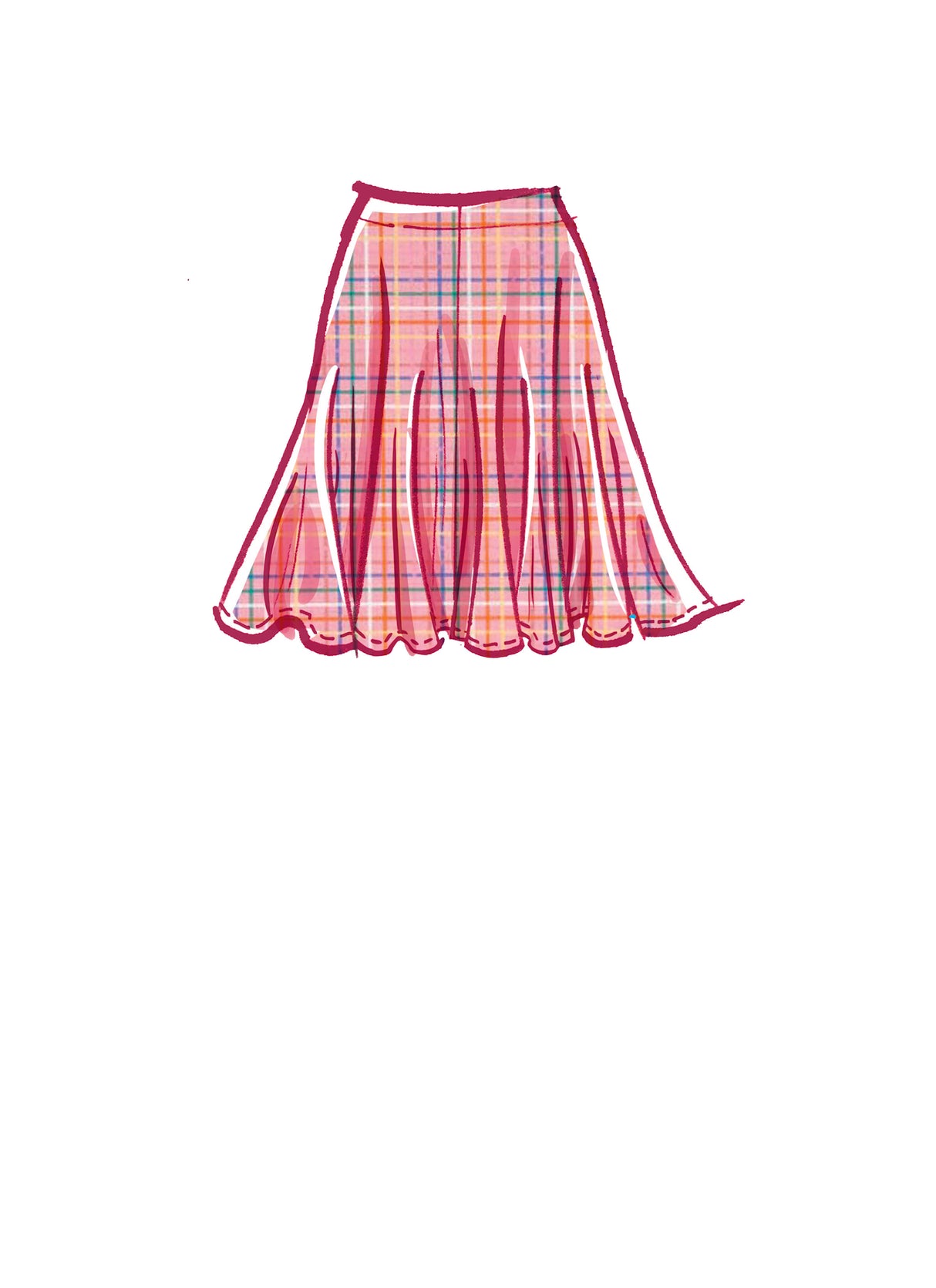 Patron McCall's n°8205 - Jupe évasée avec variations
