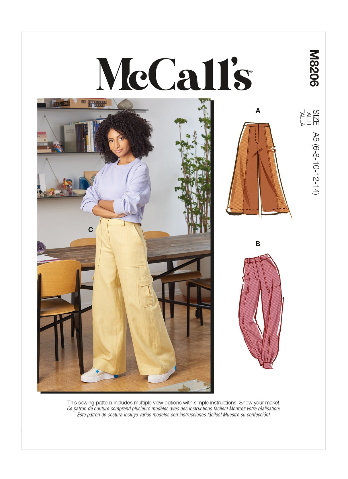Patron McCall's n°8206 - Pantalon cargo avec variations