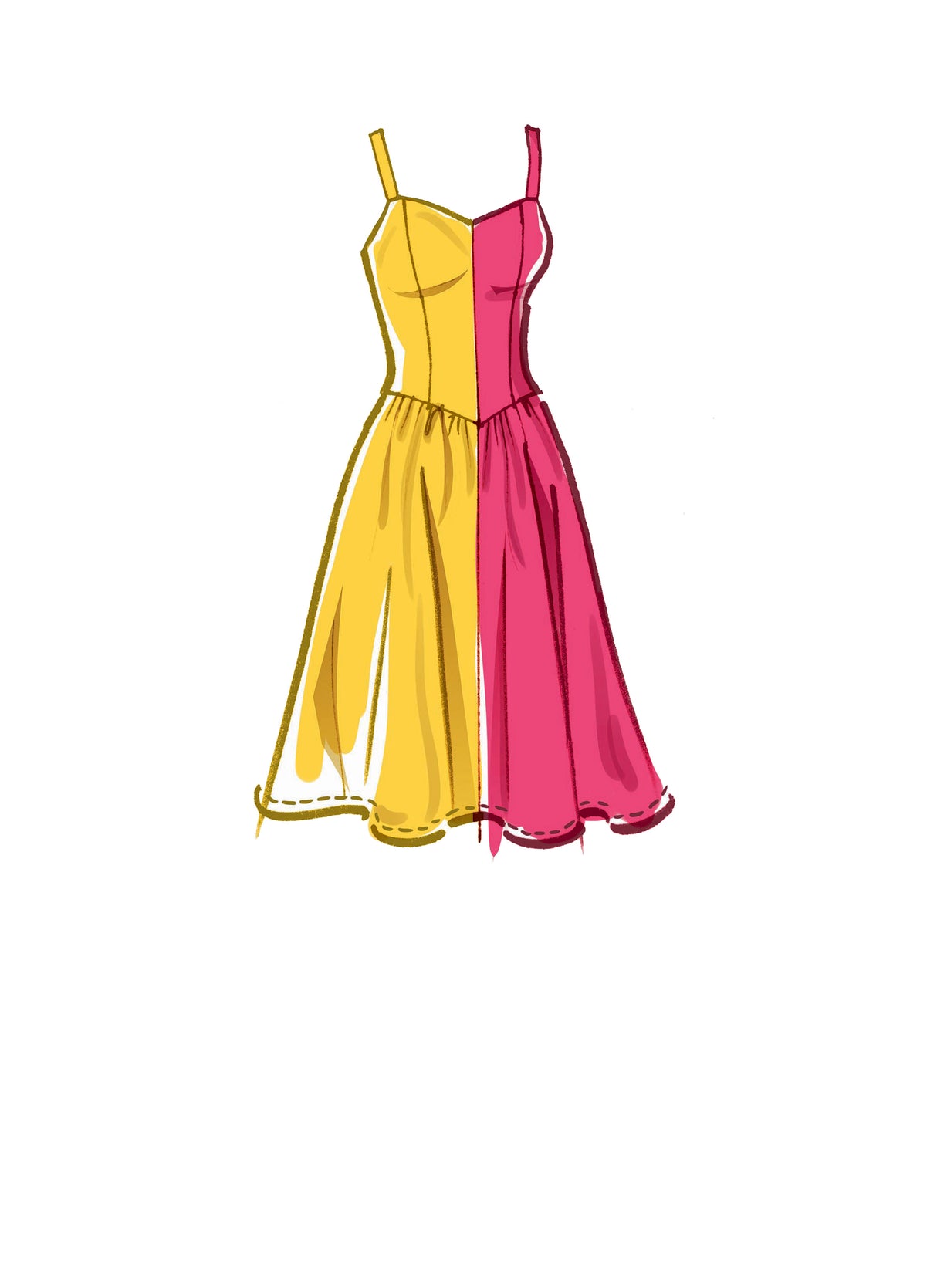 Patron McCall's n°8209 - Robe et combinaison avec découpes princesse