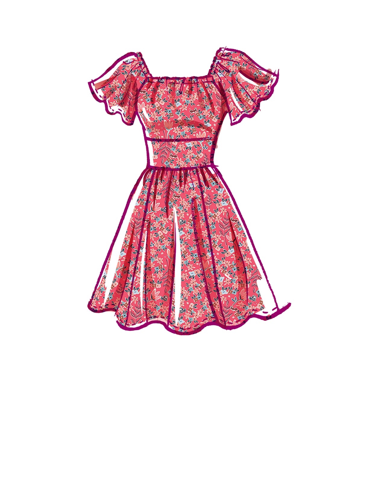 Patron McCall's n°8211 - Robe évasée avec variations