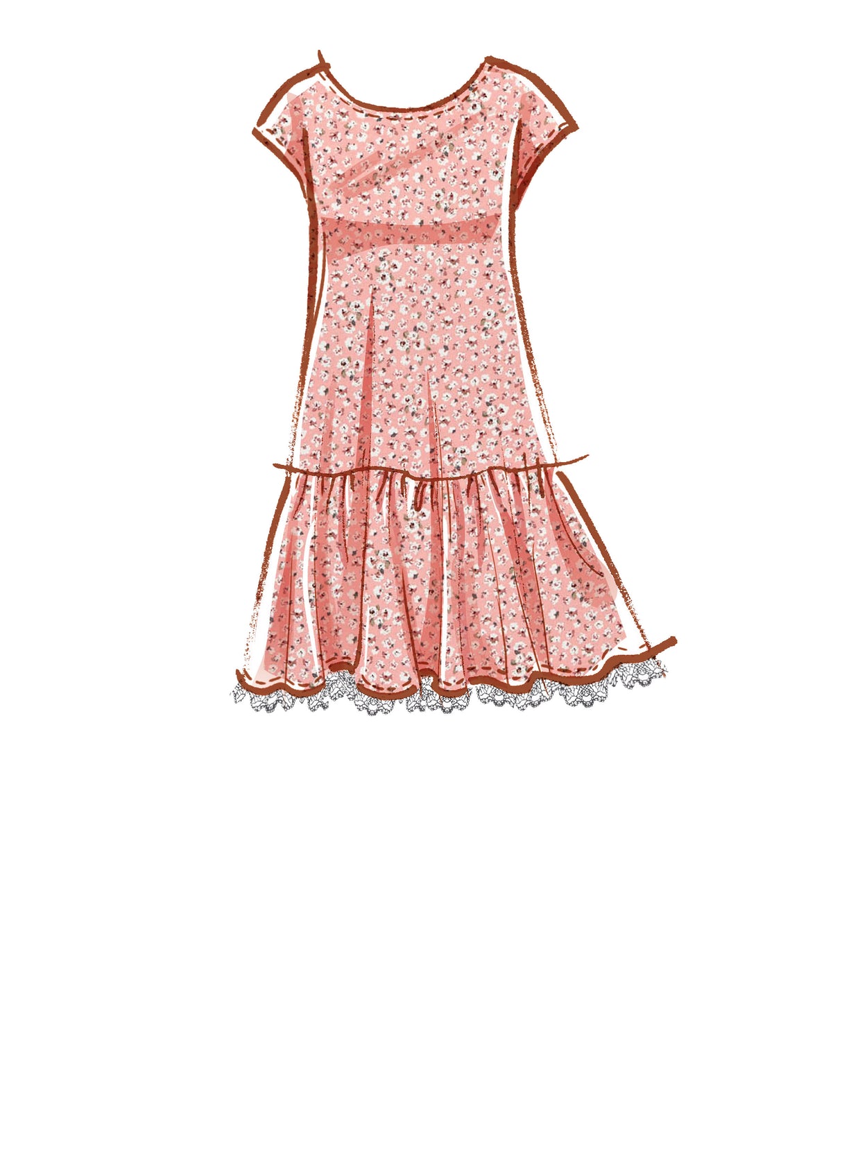 Patron McCall's n°8214 - Robe bohème à étages