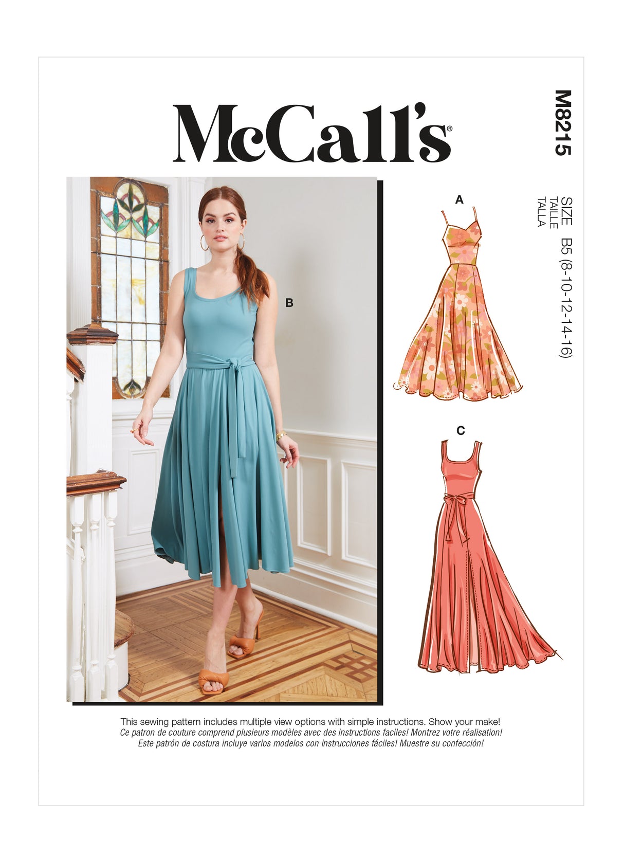Patron McCall's n°8215 - Robe ajustée et évasée