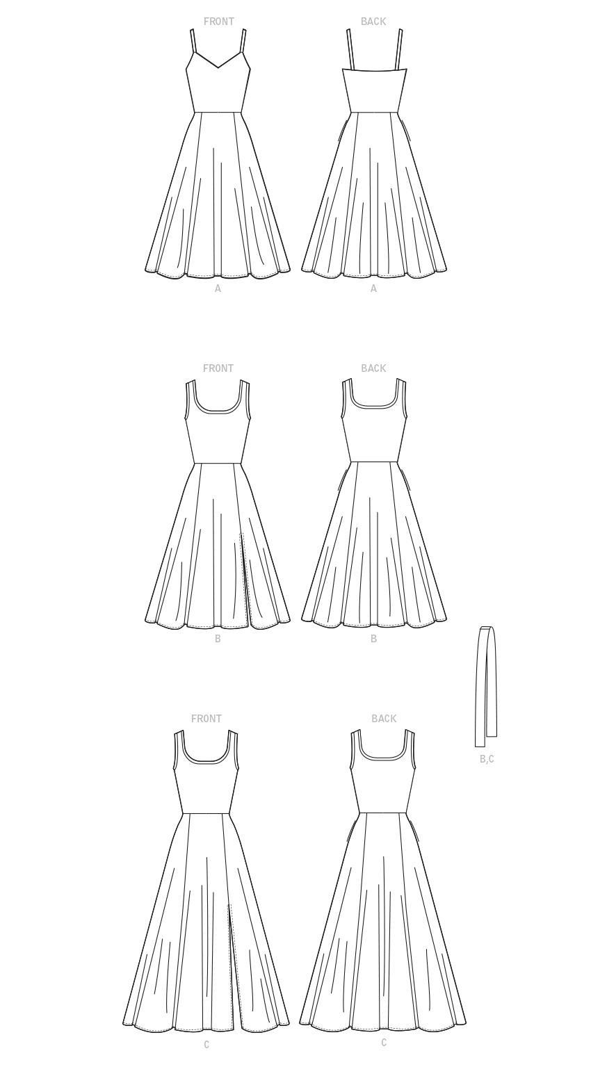 Patron McCall's n°8215 - Robe ajustée et évasée