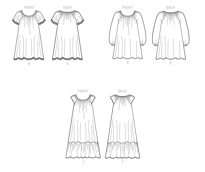 Patron McCall's n°8216 - Robes pour femmes et enfants