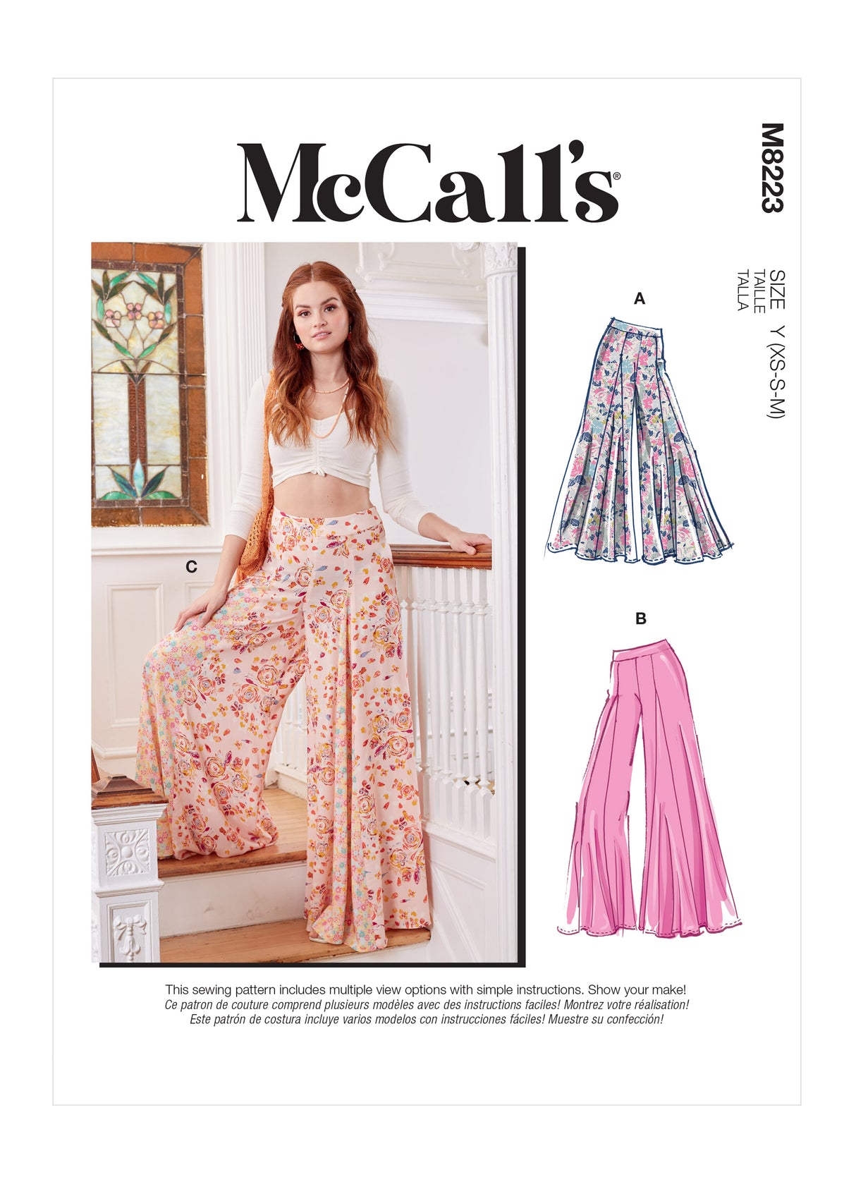 Patron McCall's n°8223 - Pantalon palazzo à jambes larges