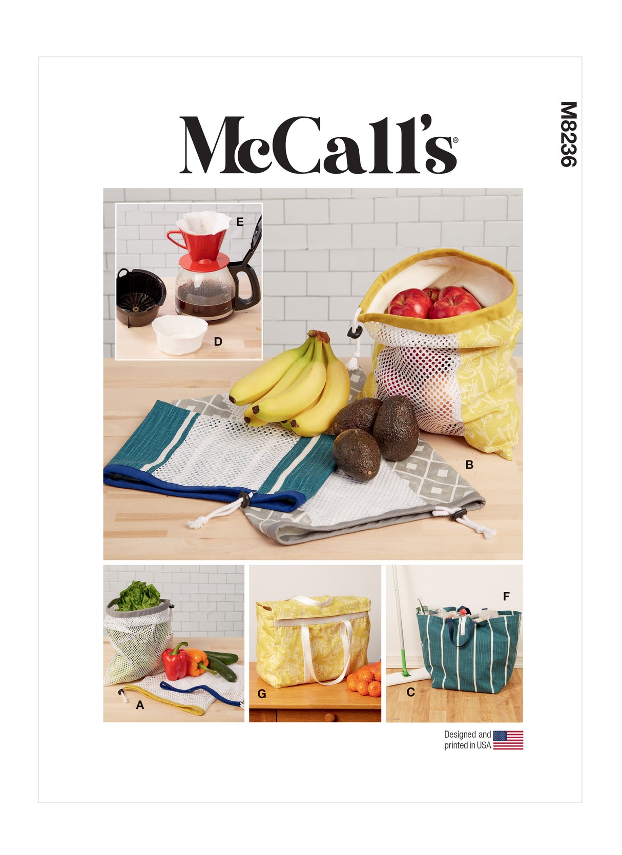 Patron McCall's n°8236 - Accessoires de cuisine réutilisables