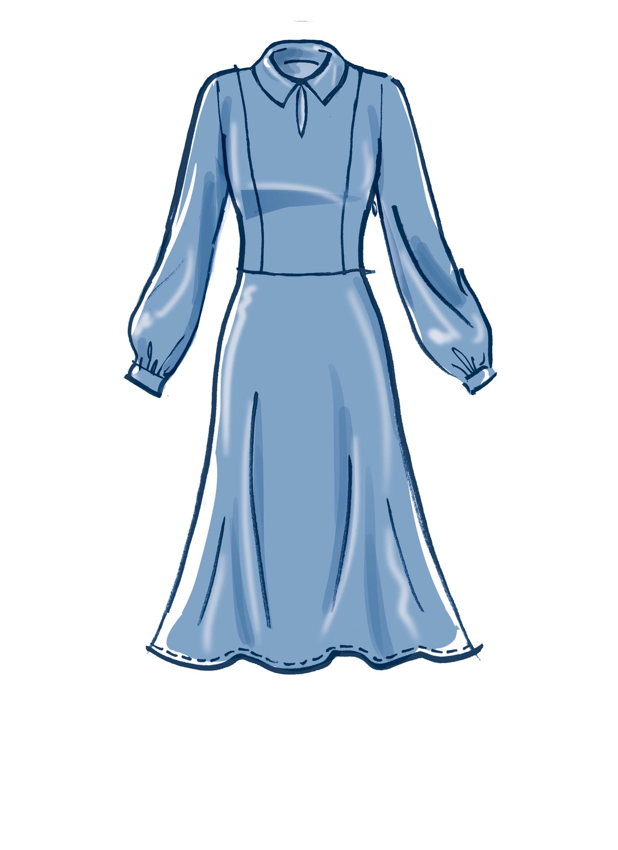 Patron McCall's n°8239 - Robe ajustée et évasée avec col