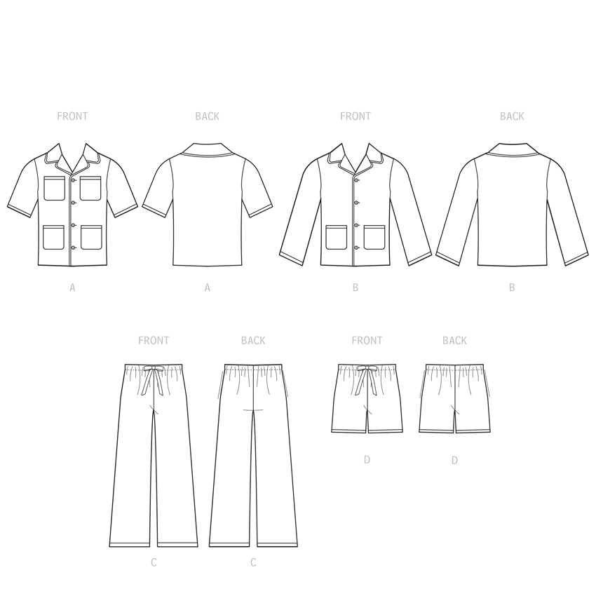 Patron McCall's n°8262 - Pyjama pour hommes