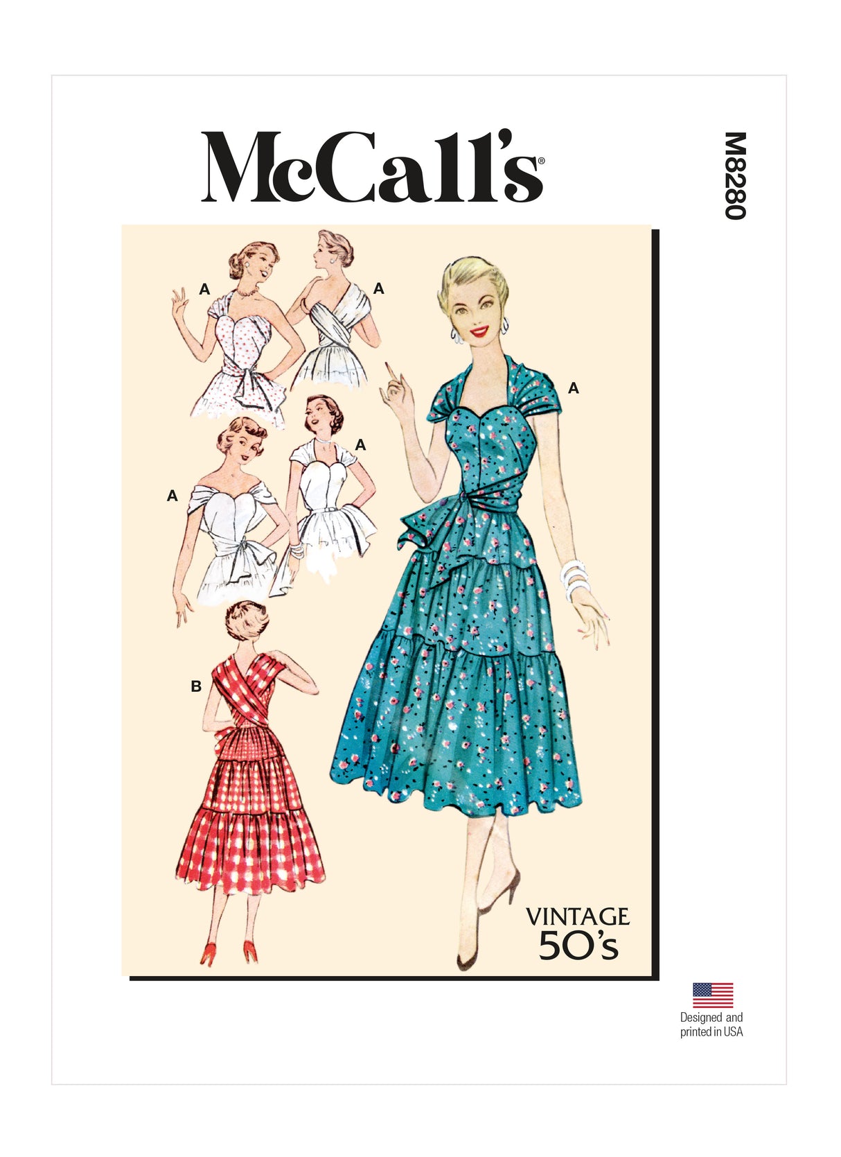 Patron McCall's n°8280 - Robe vintage des années 1950