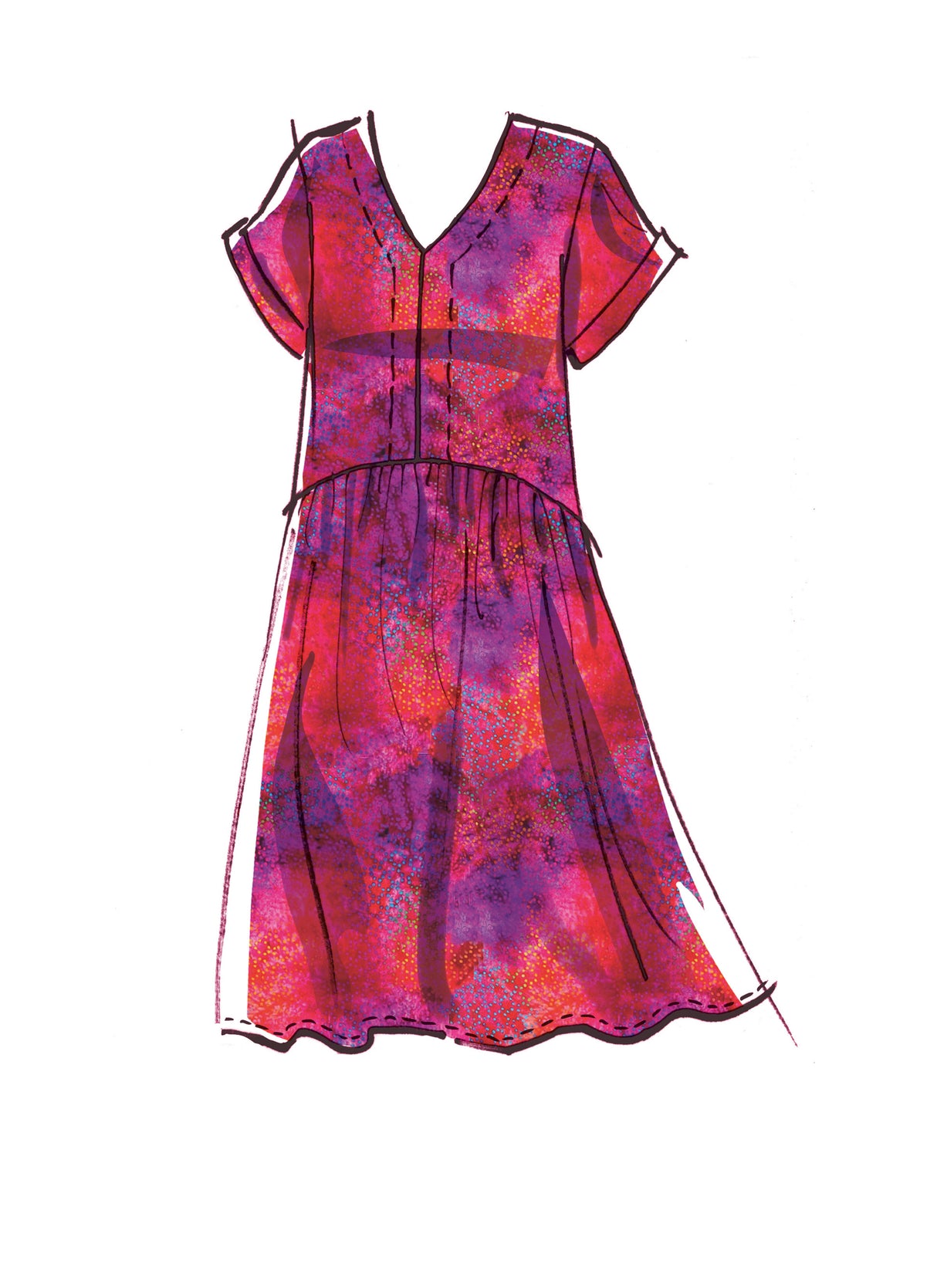 Patron McCall's n°8281 - Robe décontractée à encolure en V