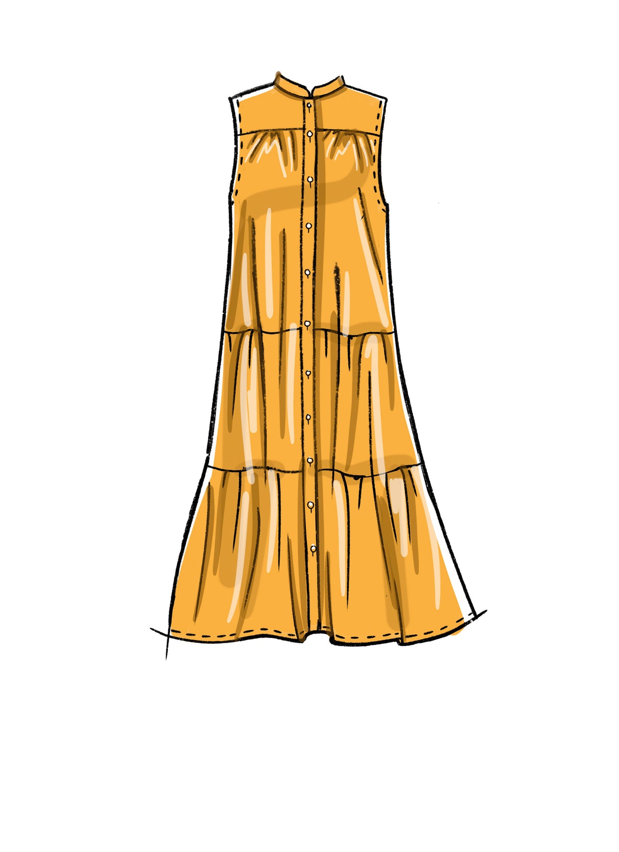 Patron McCall's n°8285 - Haut et robes chemisier à volants