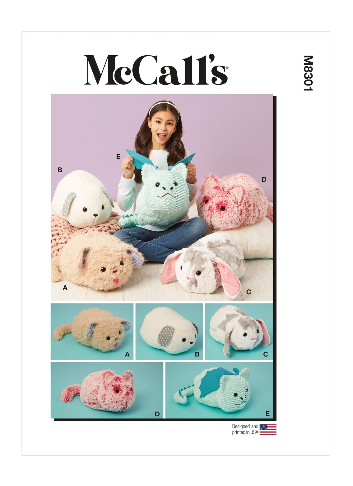 Patron McCall's n°8301 - Animaux en peluche