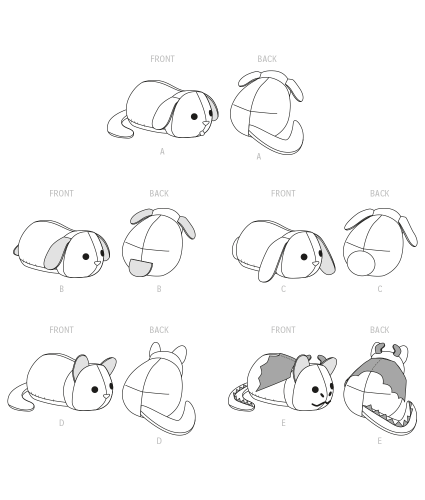 Patron McCall's n°8301 - Animaux en peluche