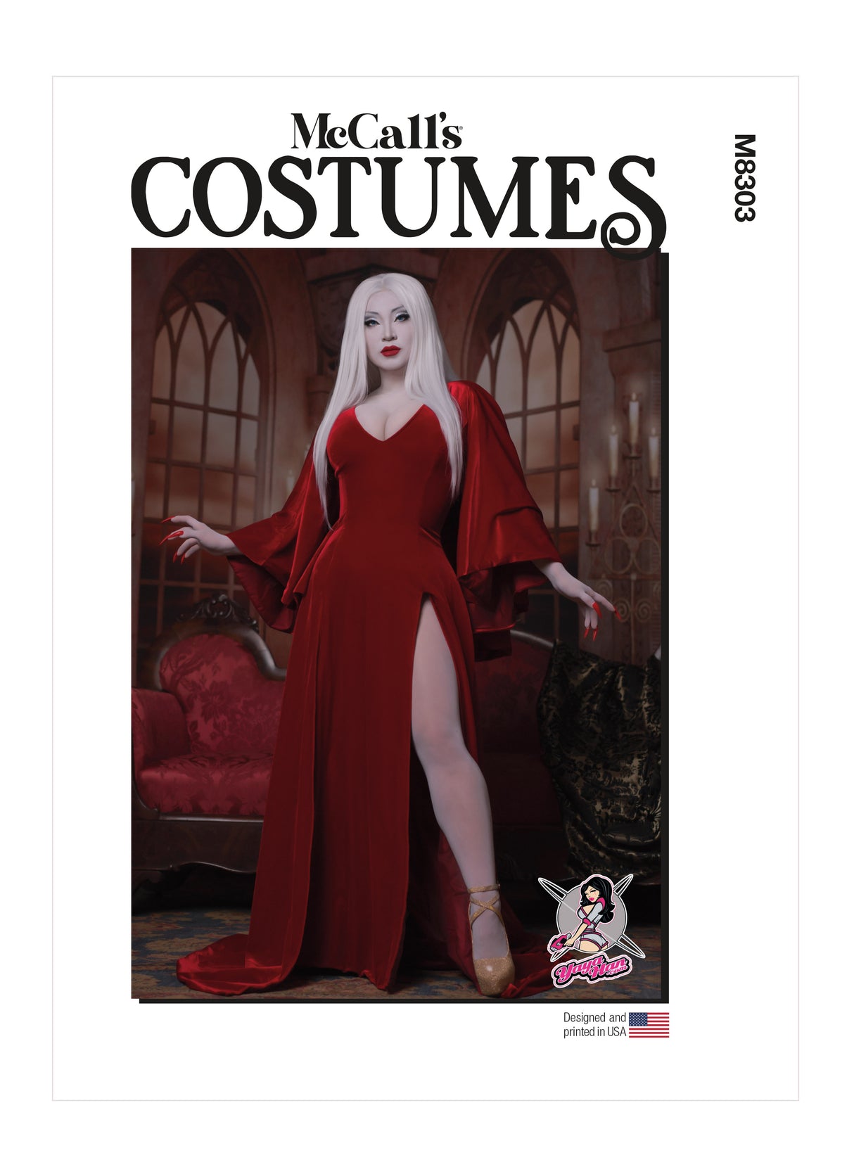 Patron McCall's n°8303 - Robe et cape à manches pour femmes