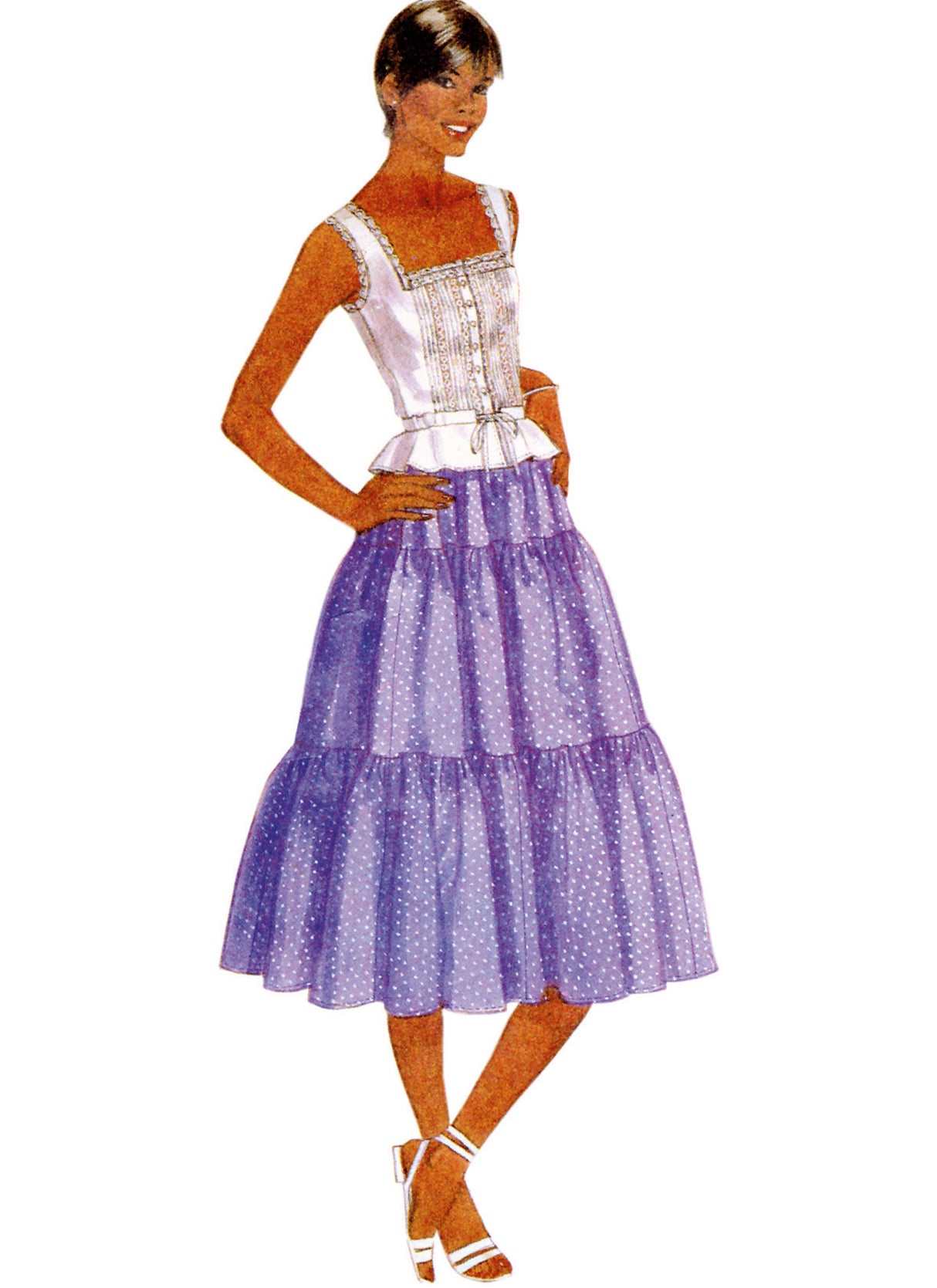 Patron McCall's n°8306 - Haut et jupes pour femmes