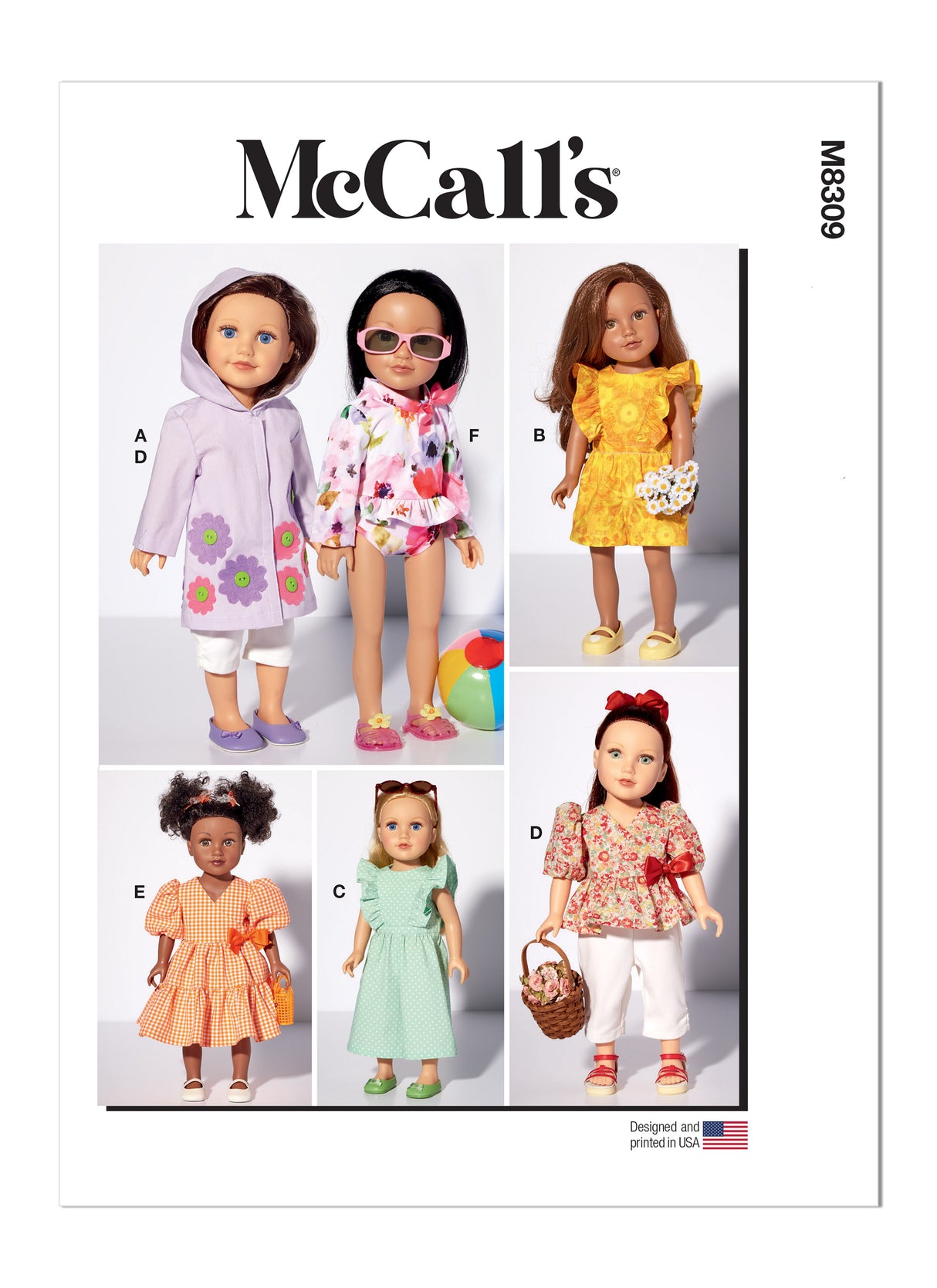Patron McCall's n°8309 - Vêtements pour poupées de 46 cm