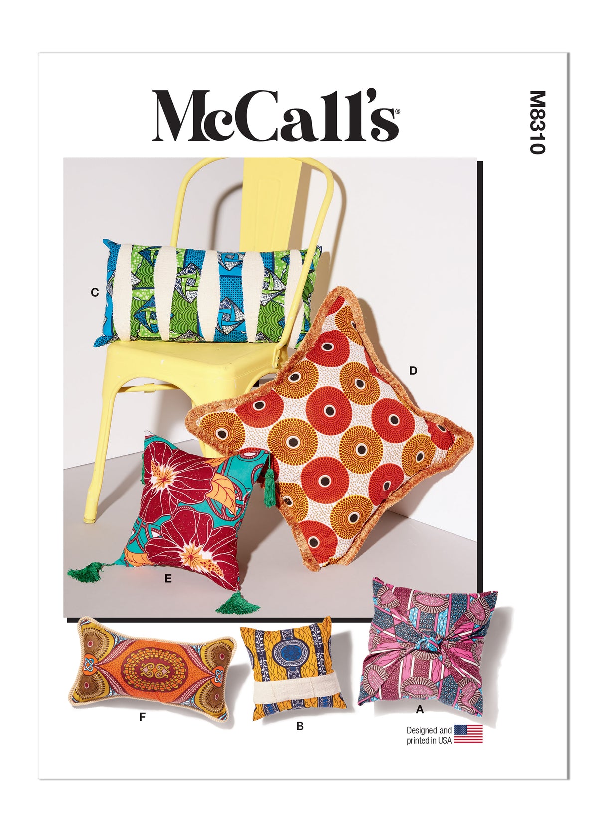 Patron McCall's n°8310 - Coussins décoratifs