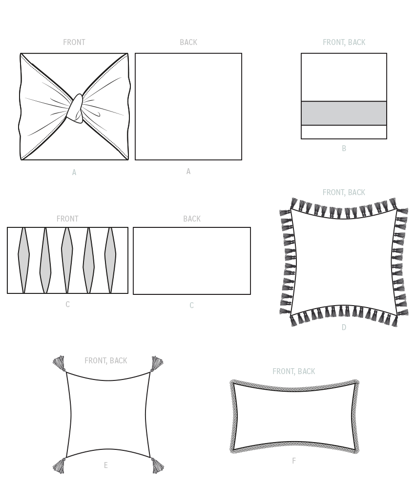 Patron McCall's n°8310 - Coussins décoratifs