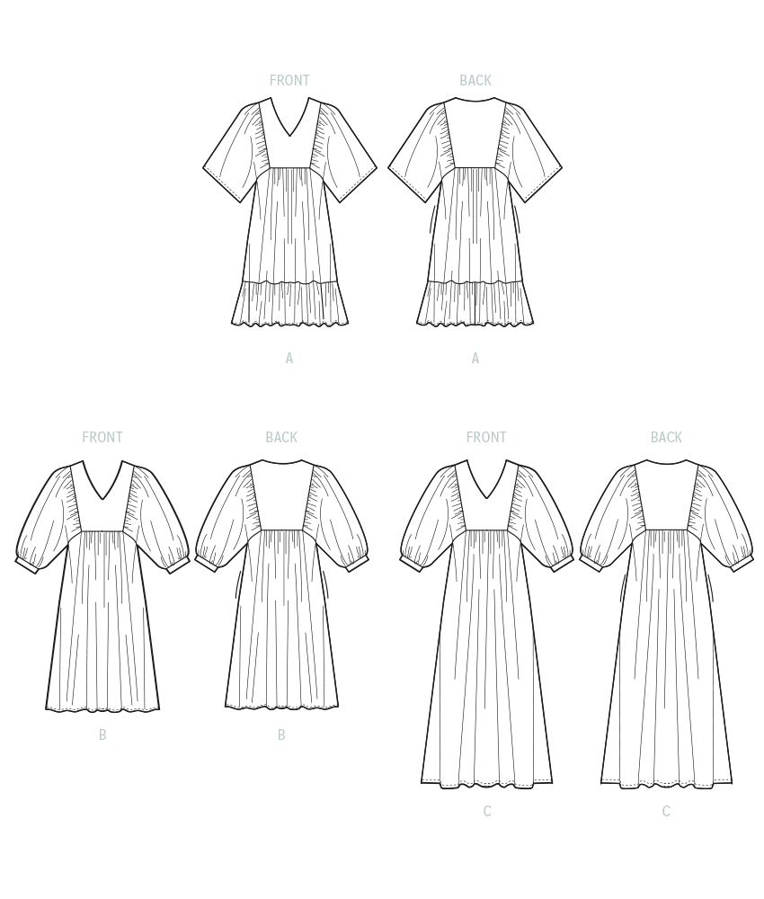 Patron McCall's n°8312 - Robe à col en V pour femmes