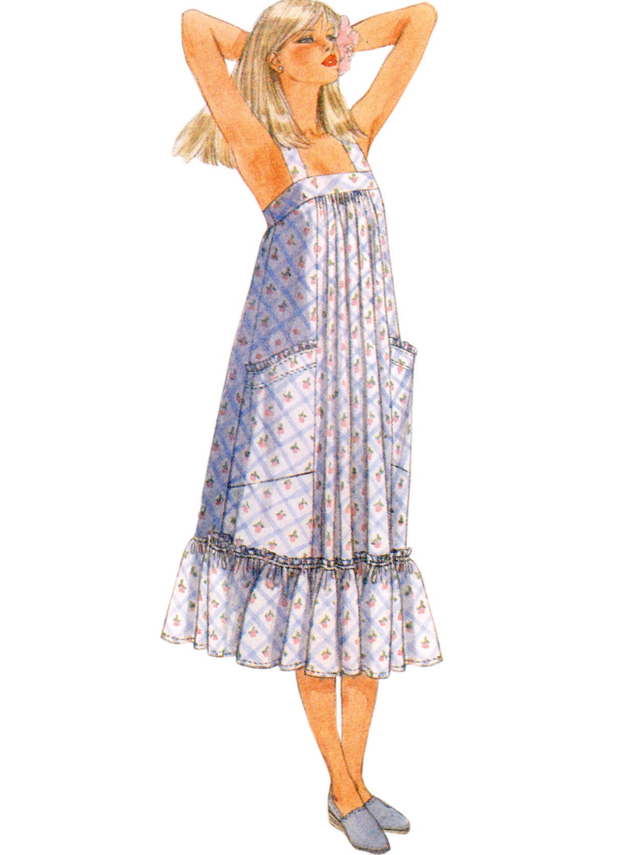 Patron McCall's n°8318 - Robe vintage à bretelles pour femmes
